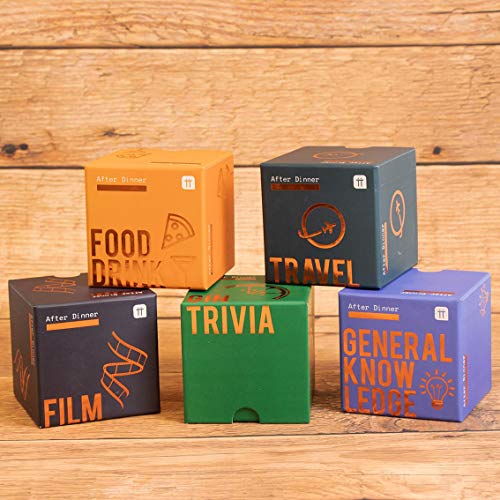 Tarjetas de Preguntas de Trivia de conocimientos Generales | Juego de Mesa para después de la Cena, Caja de Regalo | Películas, geografía, anatomía, Deportes, televisión, Familia, Amigos