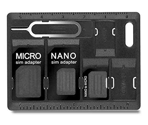 Tarjetero para tarjetas SIM con abridor de bandejas, juego de herramientas de almacenamiento para tarjetas de memoria Micro Nano Micro-SD estándar, con 3 adaptadores de tarjeta y 1 clavija de
