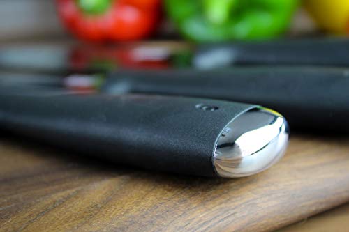 Taylors Eye Witness Cuchillo De Pan Serrado En Cromo - 20Cm / 8 Pulgadas Multiuso Utilitario Filo De Corte. Precisión Cónico Tierra, Hoja Recubierta Antibacteriana. Fuerte, Sobre Mango Moldeado.