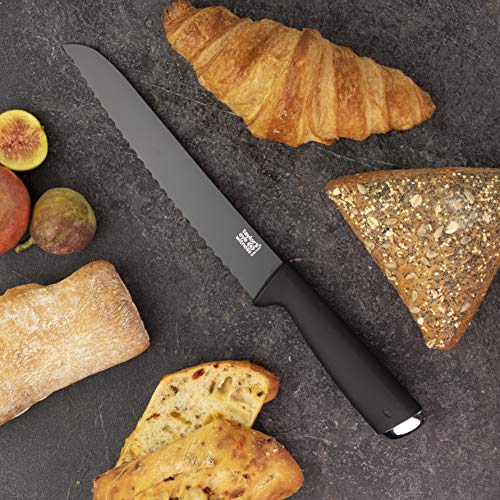 Taylors Eye Witness Cuchillo De Pan Serrado En Cromo - 20Cm / 8 Pulgadas Multiuso Utilitario Filo De Corte. Precisión Cónico Tierra, Hoja Recubierta Antibacteriana. Fuerte, Sobre Mango Moldeado.
