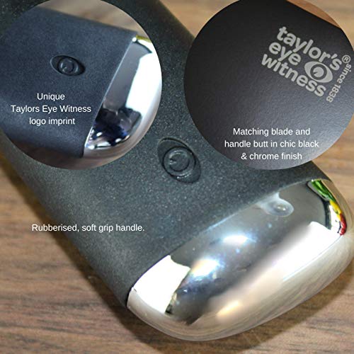 Taylors Eye Witness Cuchillo De Pan Serrado En Cromo - 20Cm / 8 Pulgadas Multiuso Utilitario Filo De Corte. Precisión Cónico Tierra, Hoja Recubierta Antibacteriana. Fuerte, Sobre Mango Moldeado.