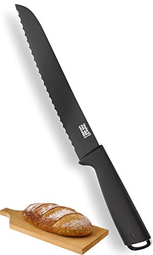 Taylors Eye Witness Cuchillo De Pan Serrado En Cromo - 20Cm / 8 Pulgadas Multiuso Utilitario Filo De Corte. Precisión Cónico Tierra, Hoja Recubierta Antibacteriana. Fuerte, Sobre Mango Moldeado.