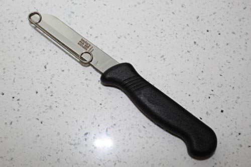 Taylors Eye Witness Sheffield - Cuchillo pelador de verduras profesional de 7 cm con guía de alambre/sistema de protección. Hoja ultra fina, tierra de precisión de acero de afeitar. Mango de fibra (cuchillo de pelar de 7 cm)