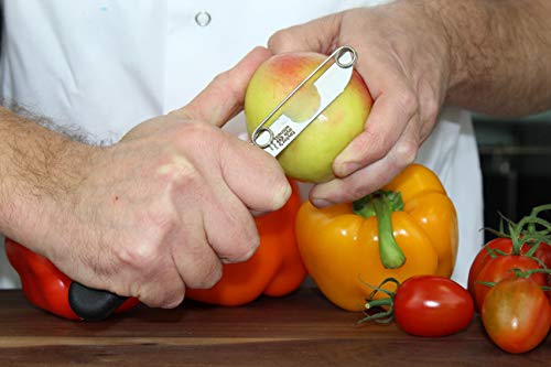 Taylors Eye Witness Sheffield - Cuchillo pelador de verduras profesional de 7 cm con guía de alambre/sistema de protección. Hoja ultra fina, tierra de precisión de acero de afeitar. Mango de fibra (cuchillo de pelar de 7 cm)