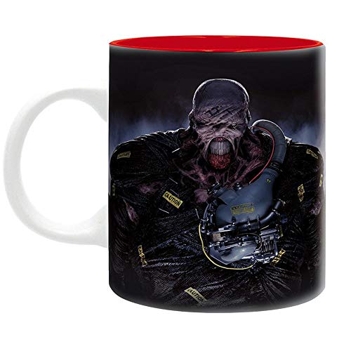 Taza de café de Resident Evil, con el logotipo de RE 3 Remake, en caja de regalo