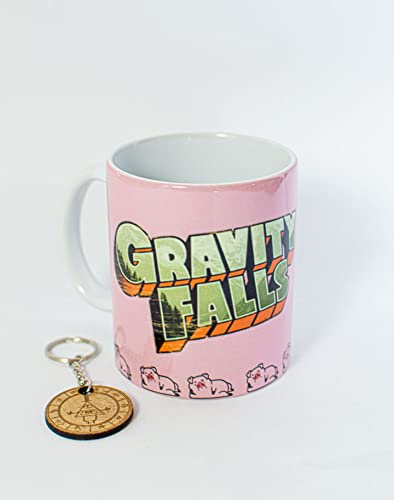 Taza + Llavero - Gravity falls - (Taza + Llavero - Gravity falls - Pato - El Cerdo del Viajero del Tiempo…)