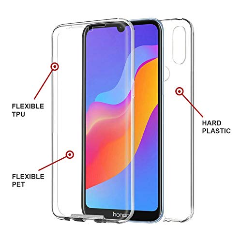 TBOC 2X Funda para Huawei Y6 [2019] [6.09"] - [Pack: Dos Unidades] Carcasa [Transparente] Completa [Silicona TPU] Doble Cara [360 Grados] Protección Integral Total Delantera Trasera