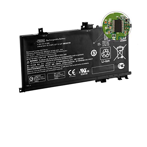 TE03XL Reemplazo de la batería del portátil para HP Pavilion 15 Omen 15-BC000 15-BC015TX BC400NA BC006NA BC411TX BC406TX BC407TX BC408TX 15-AX033DX AX009NA AX001TX AX001NS AX008NS (11.55V 61.6Wh)