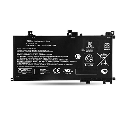 TE03XL Reemplazo de la batería del portátil para HP Pavilion 15 Omen 15-BC000 15-BC015TX BC400NA BC006NA BC411TX BC406TX BC407TX BC408TX 15-AX033DX AX009NA AX001TX AX001NS AX008NS (11.55V 61.6Wh)
