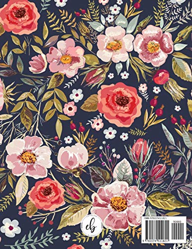 Teacher Lesson Planner: Weekly and Monthly Agenda Calendar | Academic Year - August Through July | Vintage Floral (2020-2021)