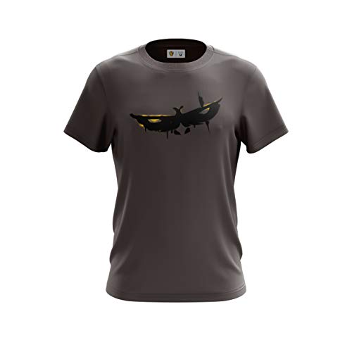 Team Queso Stencil Camiseta, Gris (Gris Gris), M para Hombre