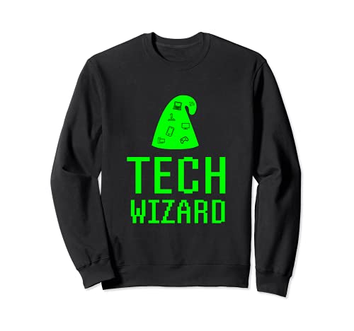 Tech Wizard Computer Geek Nerd Soporte Tecnológico Diciendo Sudadera