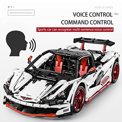 Technic Car Kit De Bloques Construcción Para Auto Deportivo Icarus, 1900 Piezas Modelo Carreras Con Control Remoto Y Motores, Compatible Lego dynamic,43 * 21 * 12cm