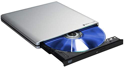 techPulse120 Grabadora externa USB 3.1 tipo C DVDRW CDRW de aluminio plateado grabadora Super drive unidad DVD CD Ultra Slim para ordenador portátil Ultrabook Windows 10 Mac OS Apple iMac MacBook