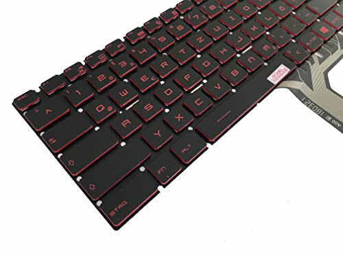 Teclado alemán – con iluminación roja sin marco, para MSI GF72VR 7RF (MS-179B), GF72, GF72 8RE (MS-179E), GF72 7RD (MS-1799), GF72 7RE (MS-1799)