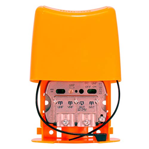 TECNOVOZ Kit Amplificador DE MASTIL 24dB + Mezcla SATELITE +Fuente DE ALIMENTACION TELEVES Ref. 561621 + 5796 (Lte2 700 MHz 5G)