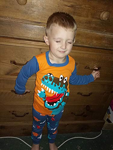 TEDD Pijamas Niño Dinosaurio Animales Cars Algodon Ropa a Juego Conjunto Edad 11-12 Años