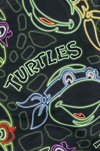 Teenage Mutant Ninja Turtles TMNT BIO-86157TMT - Bolsa con Cierre de Cordel, diseño Retro con Efecto neón, Multicolor