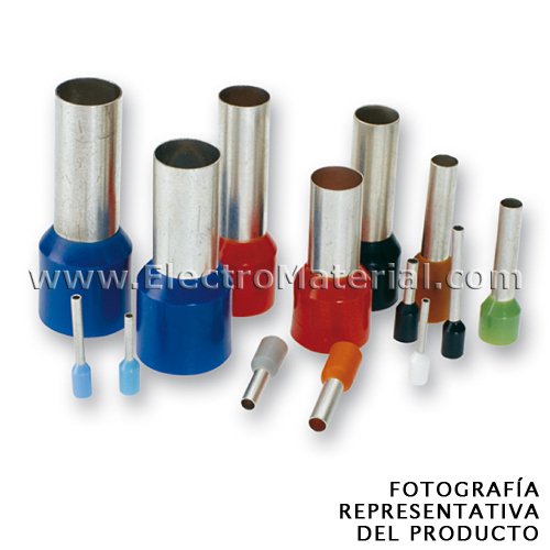 TEKKA - Terminal de punta hueca aislada de 10 mm (Bolsa de 100 unidades)