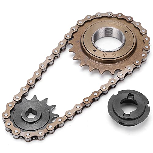 Teror Juego de Cadena de piñón, Juego de Cadena de piñón 22 Dientes Rueda Libre Trasera 38 eslabones Cadena y Juego de piñón 13 Dientes