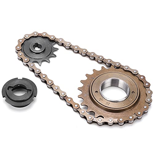 Teror Juego de Cadena de piñón, Juego de Cadena de piñón 22 Dientes Rueda Libre Trasera 38 eslabones Cadena y Juego de piñón 13 Dientes