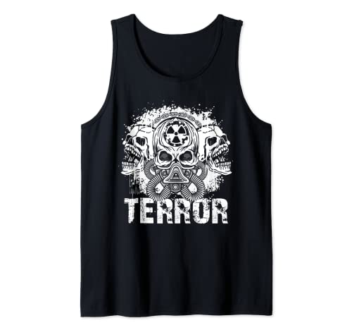 Terror Terrorcore Speedcore Uptempo Hardcore - Gas Mask Camiseta sin Mangas