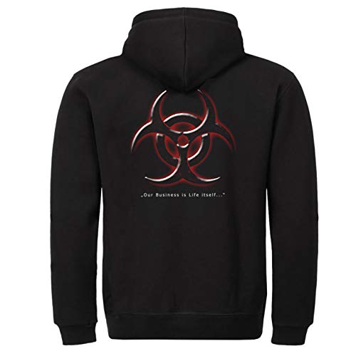 Tex-Ha Umbrella Corporation Game vídeo juego Negro Sudadera con capucha Negro XXL