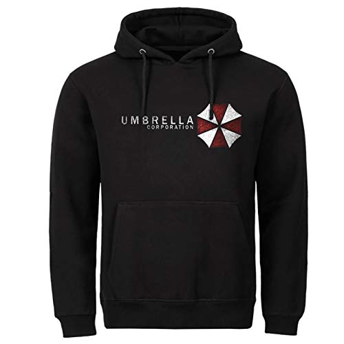 Tex-Ha Umbrella Corporation Game vídeo juego Negro Sudadera con capucha Negro XXL