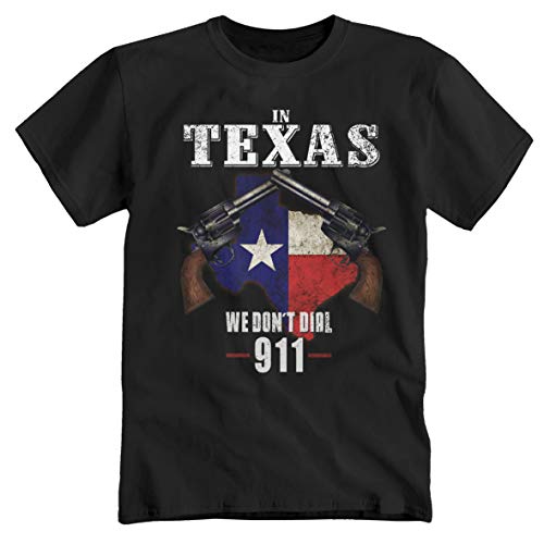 Texas Pistole Colt USA America Route 66 Alaska - Camiseta, color negro Negro XXXL