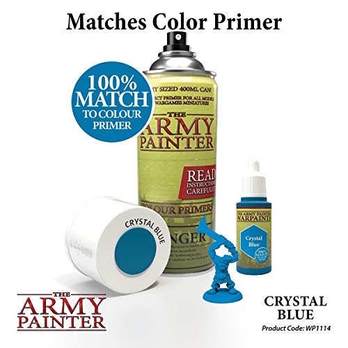 The Army Painter Crystal Blue Warpaint - Pintura Acrílica a Base de Agua, No Tóxica, De Alta Pigmentación, para Pintar Miniaturas
