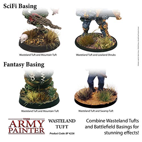 The Army Painter | Wasteland Tuft | Battlefields, XP - Terrain Model Kit for Miniature Bases and Dioramas - 77 Pcs, 3 Sizes