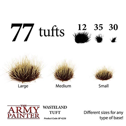 The Army Painter | Wasteland Tuft | Battlefields, XP - Terrain Model Kit for Miniature Bases and Dioramas - 77 Pcs, 3 Sizes