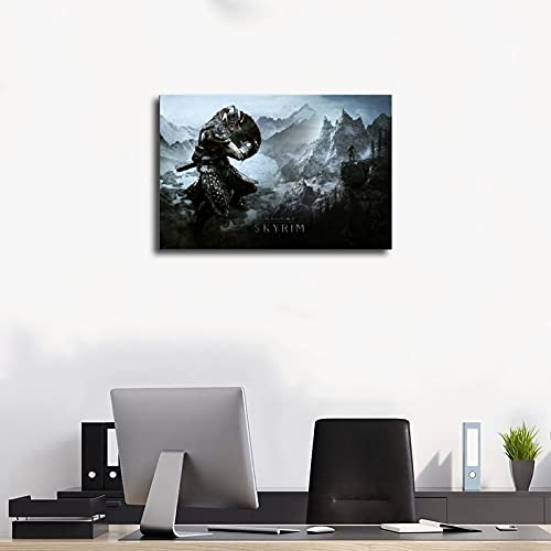 The Elder Scrolls V Skyrim Dawnguard Juego Cover Posters 2 Lienzo Póster Decoración de Dormitorio Deportes Paisaje Oficina Decoración Regalo Unframe-style116 × 24 pulgadas (40 × 60 cm)