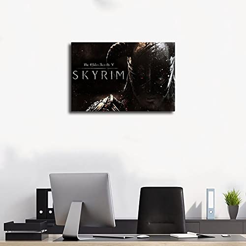 The Elder Scrolls V Skyrim Dawnguard Juego Cover Posters Lienzo Póster Decoración Dormitorio Deportes Paisaje Oficina Decoración Regalo Unframe-style116 × 24 pulgadas (40 × 60 cm)
