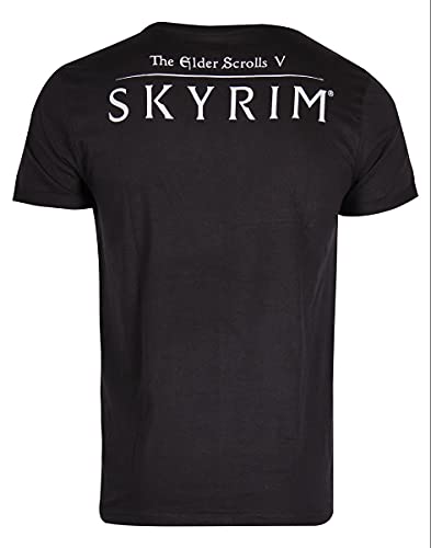 The Elder Scrolls V - Skyrim - Dragon Soul Hombre Camiseta Negro XL, 100% algodón, Regular