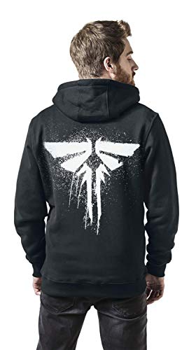 The Last Of Us Hoodie Firefly M Suter Pulver, Negro, Hombre