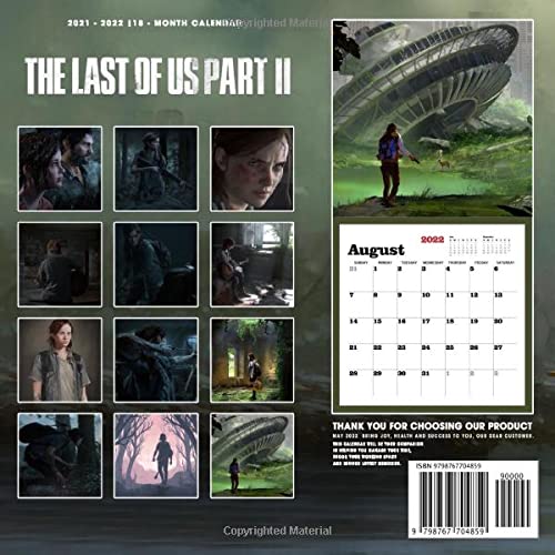 The Last of Us Part II Calendar 2022-2023: The Last of Us II Calendar 2022 - OFFICIAL Games calendar 2022 18 months- Planner Gifts boys girls kids and ... 17''x11''(Kalendar Calendario Calendrier).