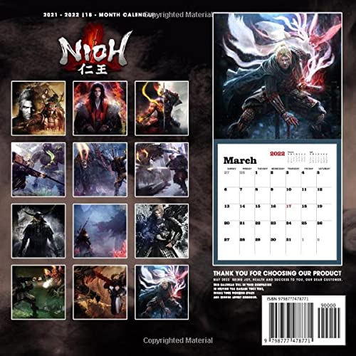 The Nioh Collection: OFFICIAL 2022 Calendar - Video Game calendar 2022 - The Nioh Collection -18 monthly 2022-2023 Calendar - Planner Gifts for ... games Kalendar Calendario Calendrier)