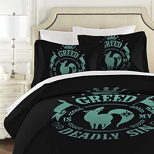 The Seven Deadly Sins Logo - Juego de funda nórdica y 2 fundas de almohada (4,155 x 200 cm + 80 x 80 cm)