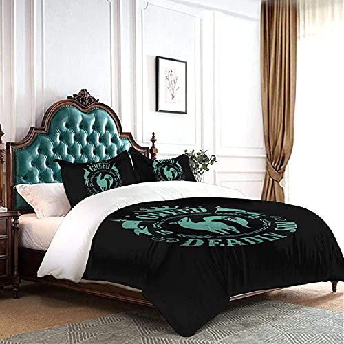 The Seven Deadly Sins Logo - Juego de funda nórdica y 2 fundas de almohada (4,155 x 200 cm + 80 x 80 cm)