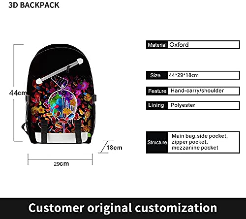 The Seven Deadly Sins - Mochila infantil con dibujos animados (3 juegos), mochila principal + bandolera + maletín.