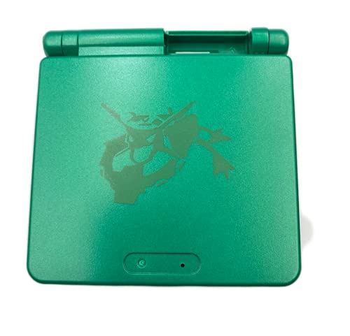 THE TECH DOCTOR Carcasa completa Gameboy Advance SP de repuesto, lente de pantalla y botones, kit de reparación profesional que incluye herramientas (Pokemon Esmeralda)