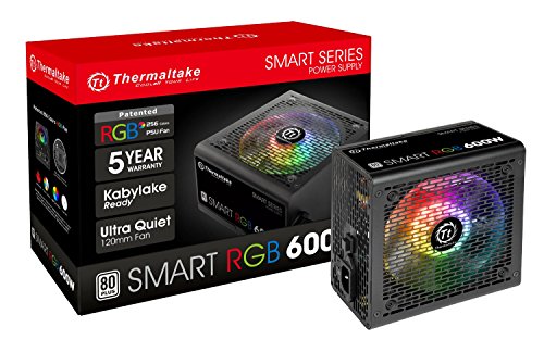 Thermaltake Smart RGB - Módulo de Fuente de 600 W, Color Negro