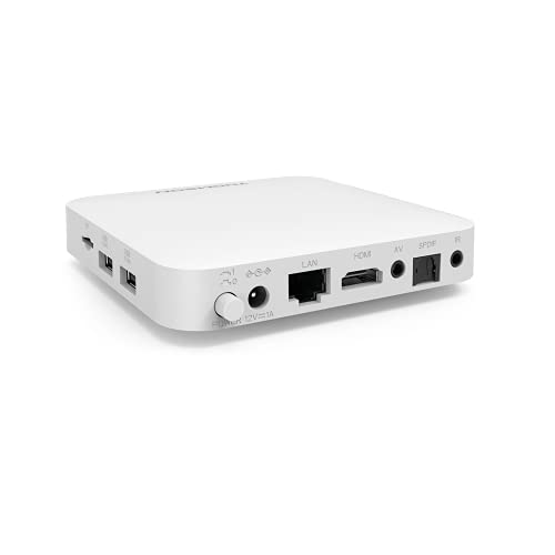 THOMSON THA100 - Smart Box Android TV 10.0 Ultra HD 4K, HDR, Chromecast, Assistant Vocal Google, Netflix, Disney +, Prime Vidéo, Google Play Store, WiFi 5 Dual Band, LAN, Bluetooth 4.2