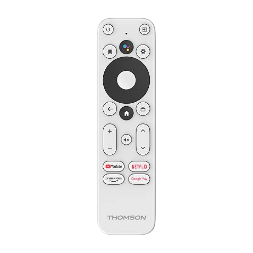 THOMSON THA100 - Smart Box Android TV 10.0 Ultra HD 4K, HDR, Chromecast, Assistant Vocal Google, Netflix, Disney +, Prime Vidéo, Google Play Store, WiFi 5 Dual Band, LAN, Bluetooth 4.2