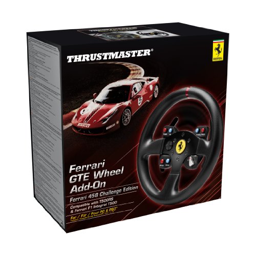 Thrustmaster Ferrari GTE Wheel Add-on - Volante - Replica Ferrari 458 Challenge - Licencia Oficial Ferrari - para T300, TX 458, T500 y TS-PC Racer
