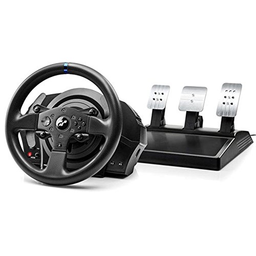 ThrustMaster T300RS GT,Volante y 3 Pedales,PS4 y PC + T-LCM Pedals — Pedales Profesionales magnéticos y con “Load Cell” metálicos y Ajustables para PC, PS4 y Xbox One