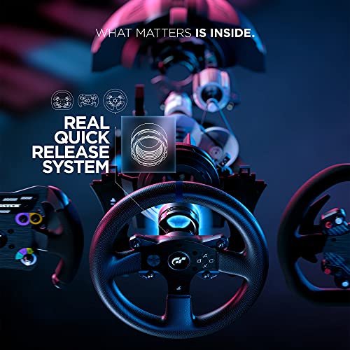 ThrustMaster T300Rs GT,Volante Y 3 Pedales,Ps4 Y Pc,Realsimulator Force Feedback,Motor Brushless + TM Open Wheel, Aro De Volante Desmontable Multiplataforma Diseñado para El Óptimo Rendimiento