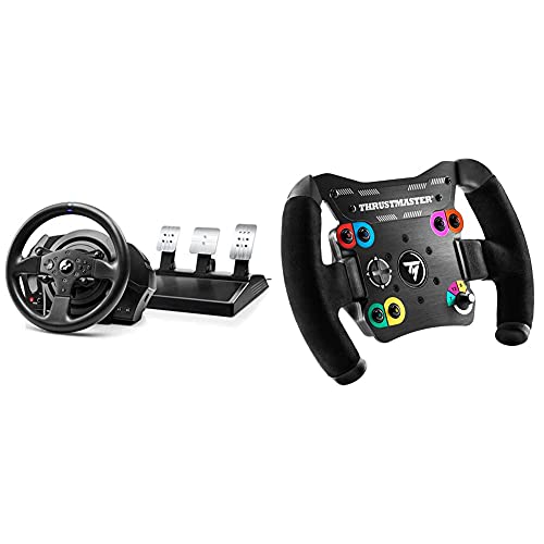 ThrustMaster T300Rs GT,Volante Y 3 Pedales,Ps4 Y Pc,Realsimulator Force Feedback,Motor Brushless + TM Open Wheel, Aro De Volante Desmontable Multiplataforma Diseñado para El Óptimo Rendimiento