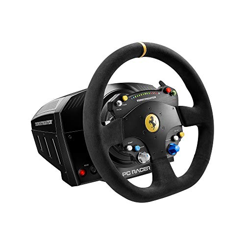 ThrustMaster Volante TS-PC Racer Ferrari 488 Challenge Edition Negro + T-LCM Pedals — Pedales Profesionales magnéticos y con “Load Cell” metálicos y Ajustables para PC, PS4 y Xbox One